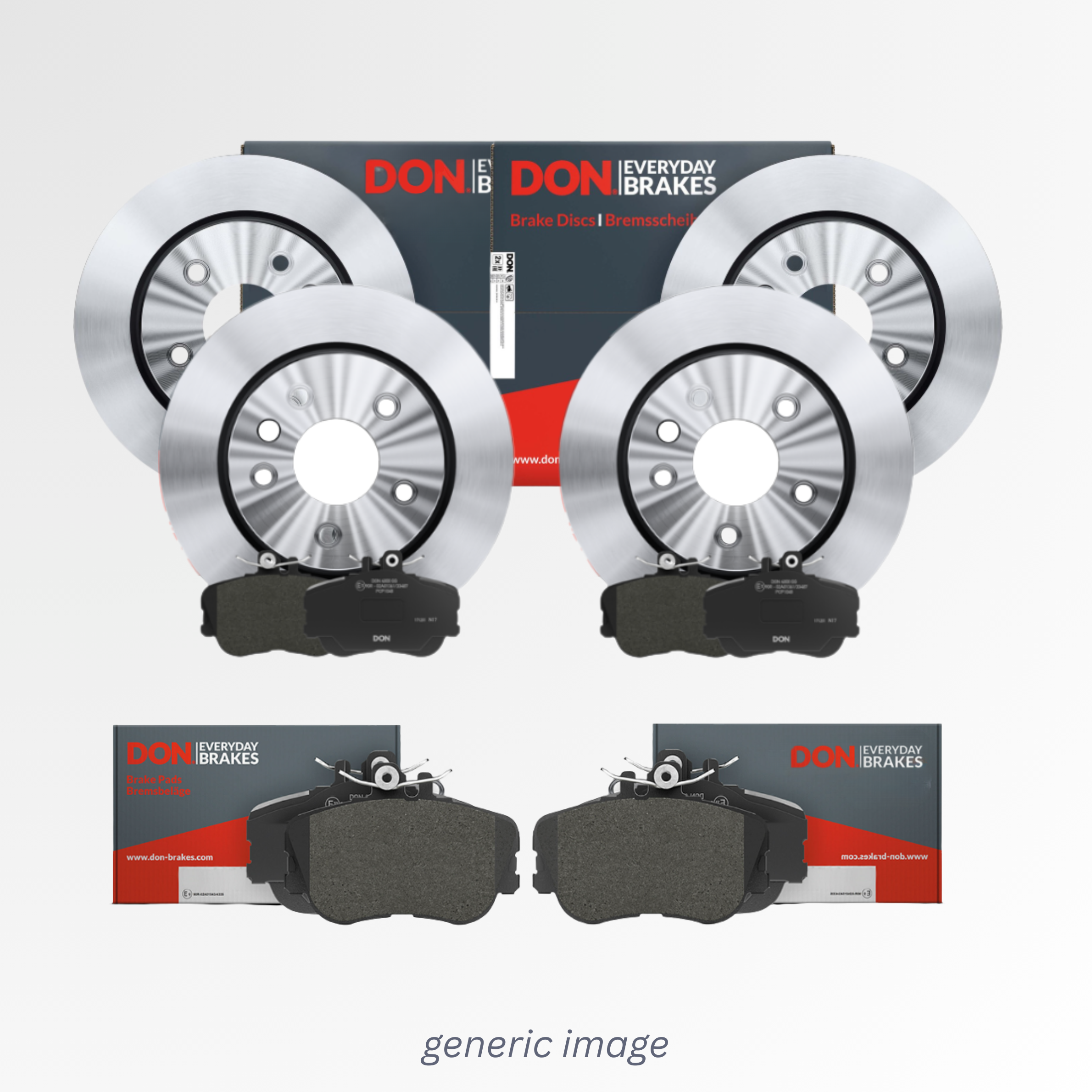 DON Front & Rear Brake Discs & Pads fits BMW X4 2015-2018