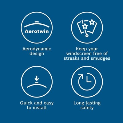 Bosch Aerotwin Wiper Blade Set 600mm + 500mm — A298S fits Audi A4 Allroad B8