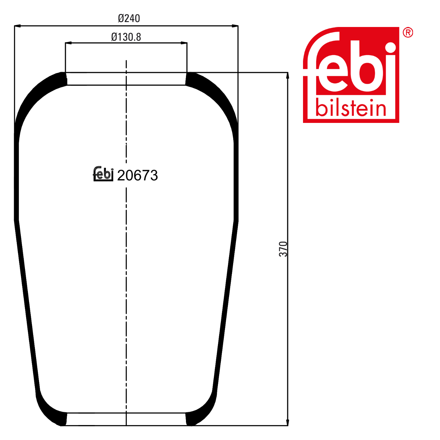 Febi Air Suspension Bellow 131mm 20673