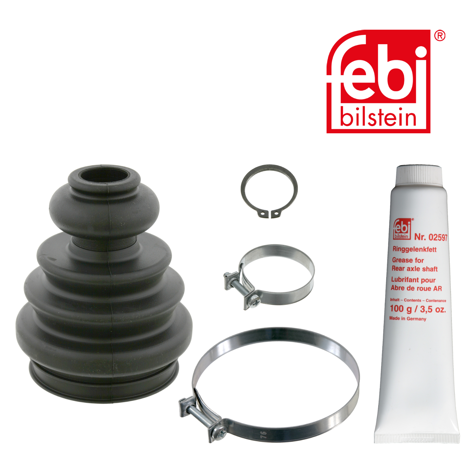 Febi Drive Shaft Bellow Kit transmission sided Rubber 14093
