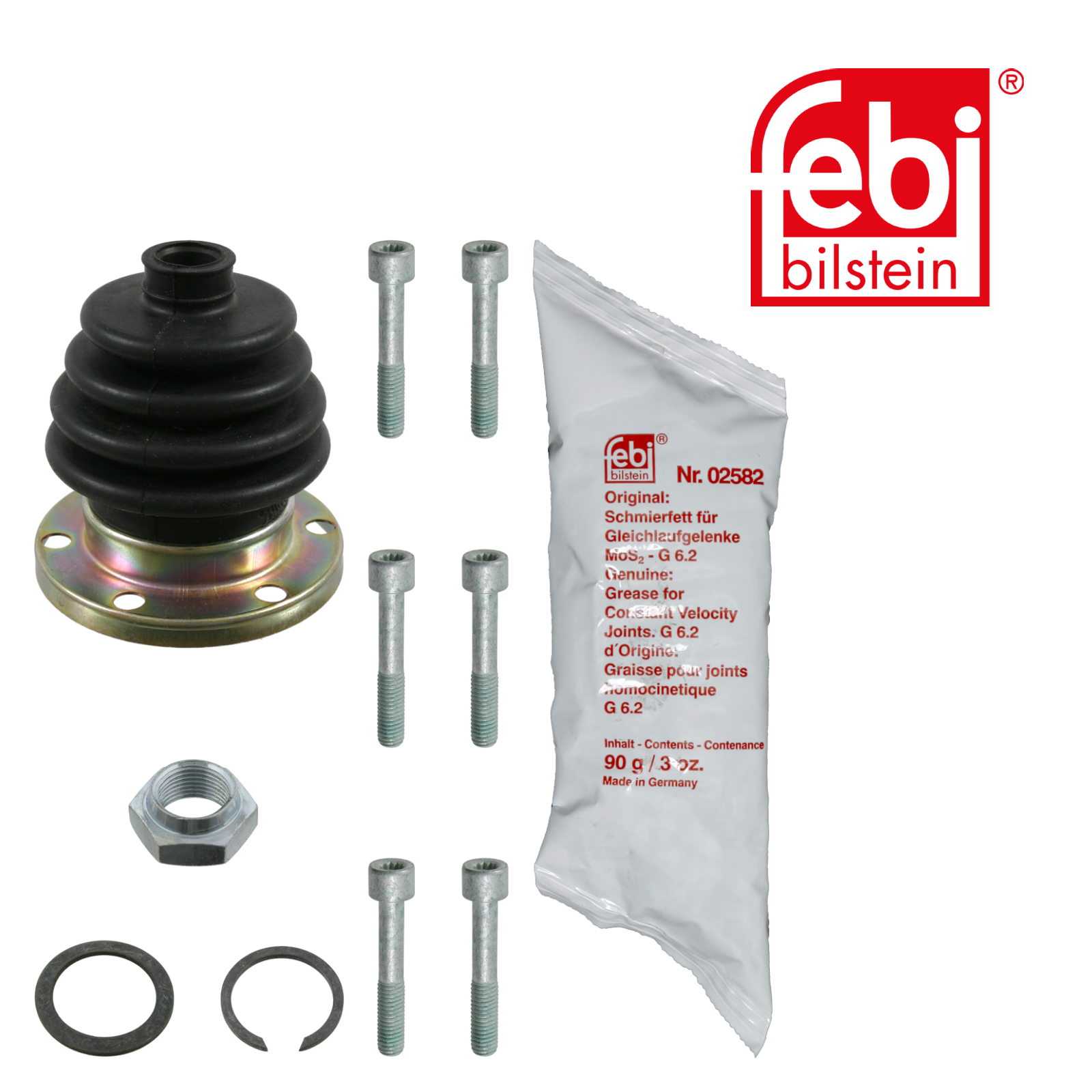 Febi Drive Shaft Bellow Kit transmission sided Rubber 03658
