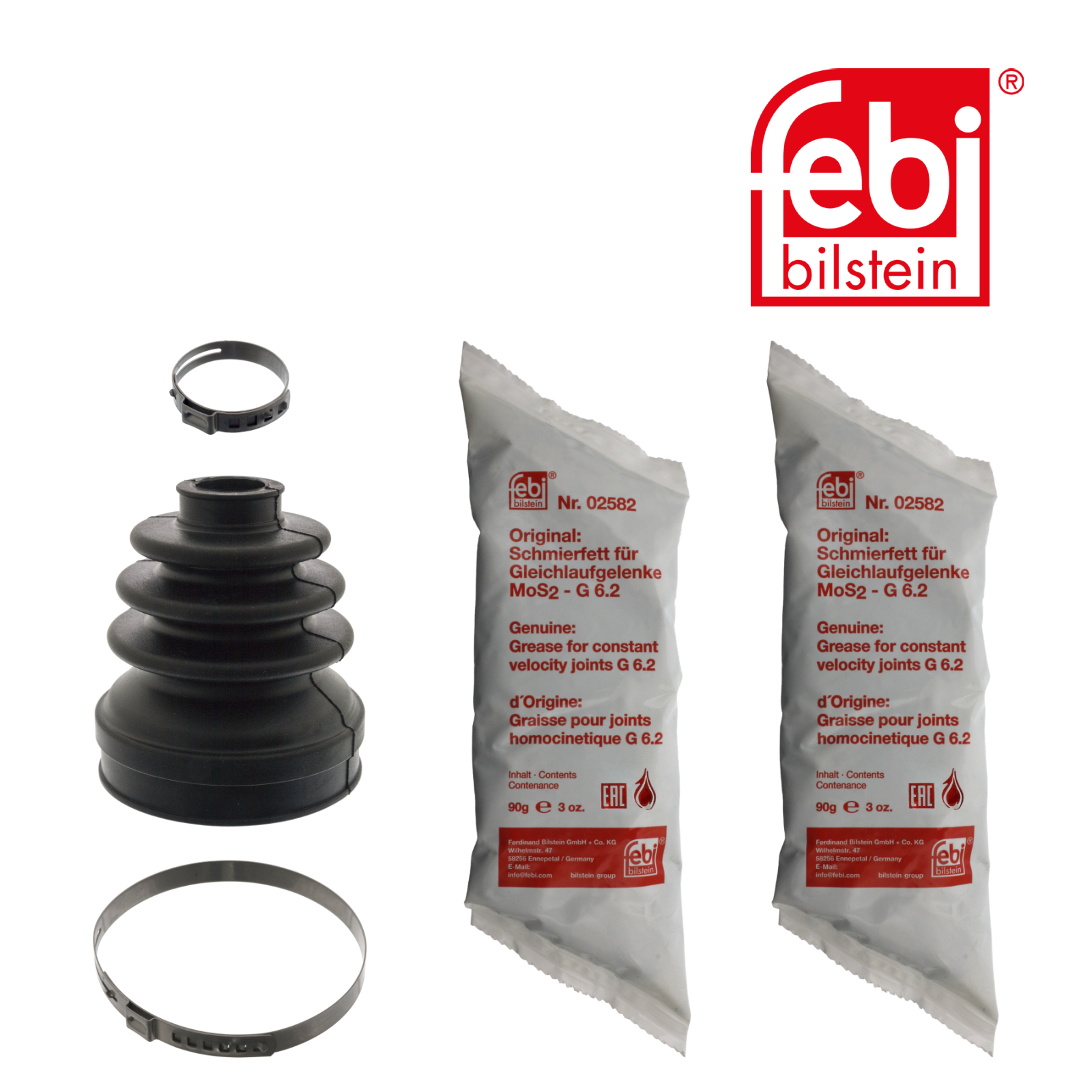 Febi Drive Shaft Bellow Kit Front Left Rubber 100212