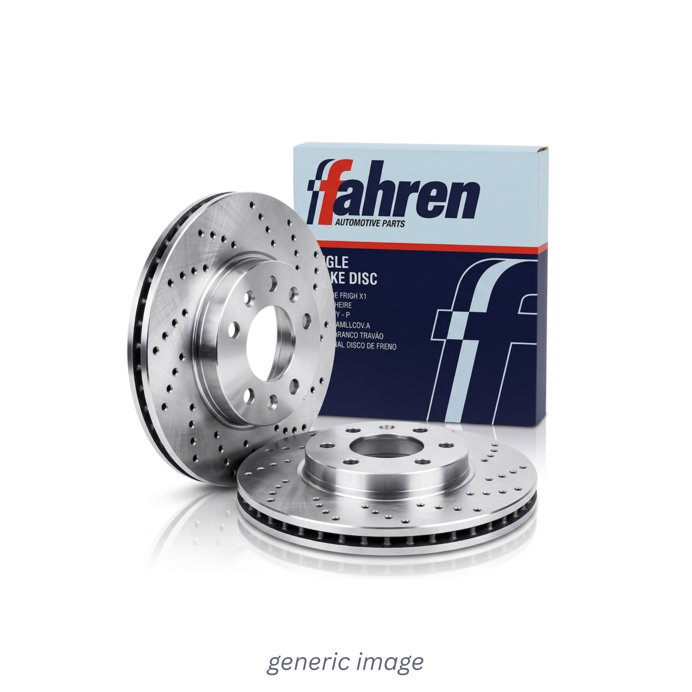 Fahren 2 x Perforated/Vented Front Brake Discs FBD6936