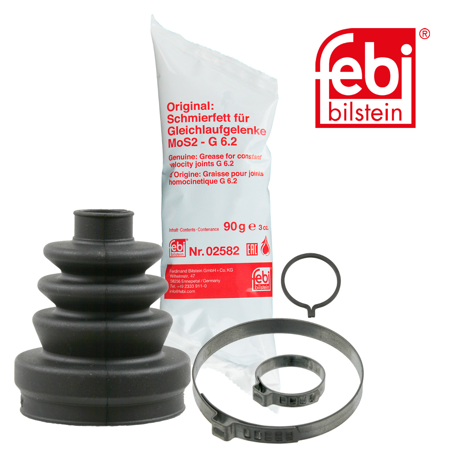 Febi Drive Shaft Bellow Kit transmission sided Rubber 03289