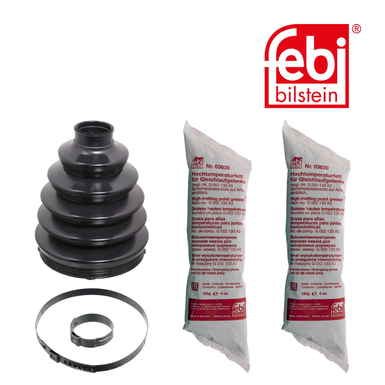 Febi Drive Shaft Bellow Kit Front Thermoplast 101019