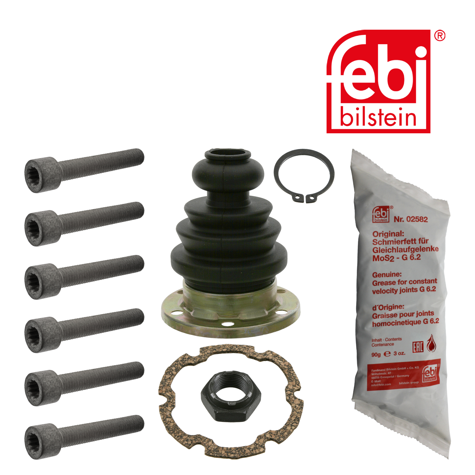Febi Drive Shaft Bellow Kit Front Rubber 03626
