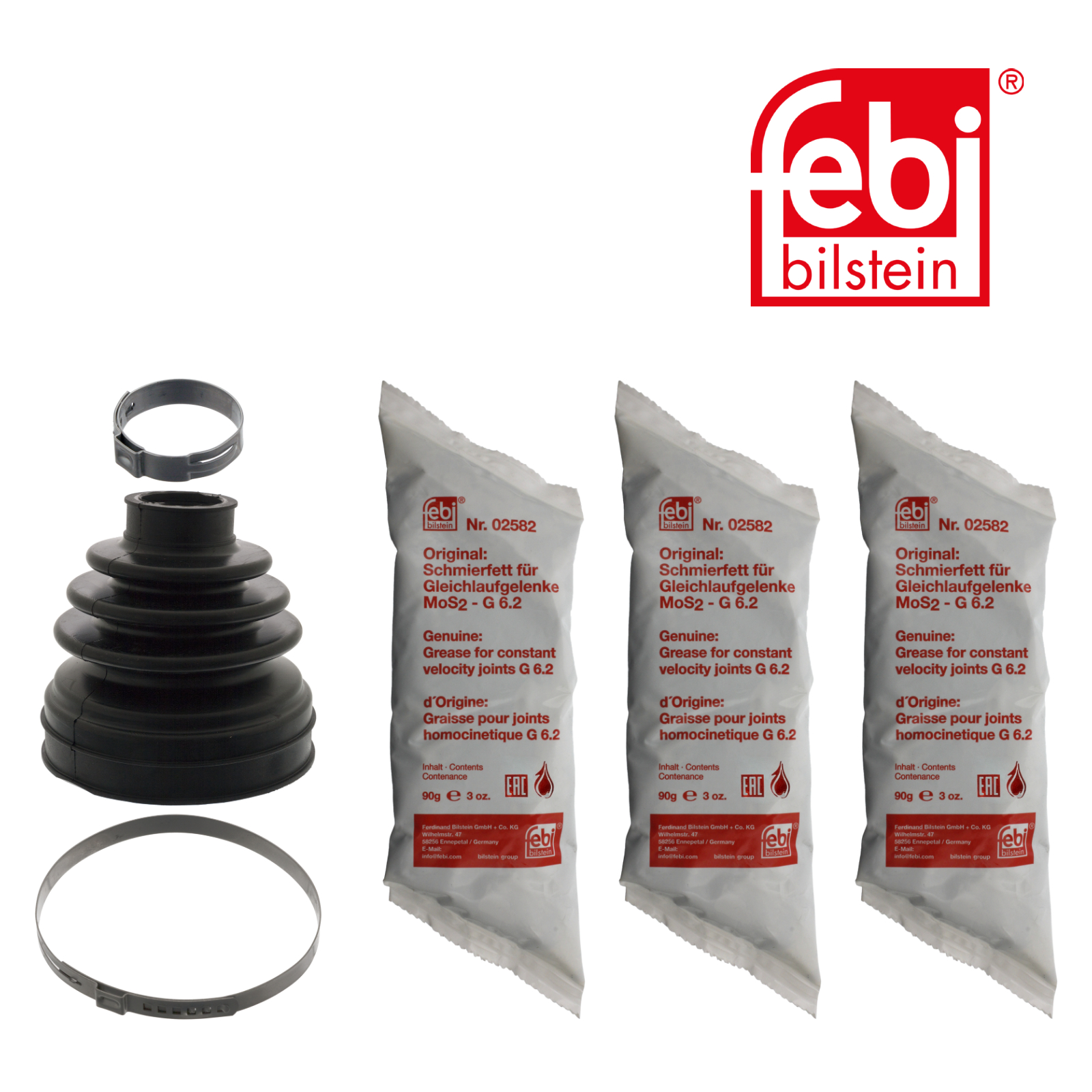 Febi Drive Shaft Bellow Kit Front Right Rubber 100216