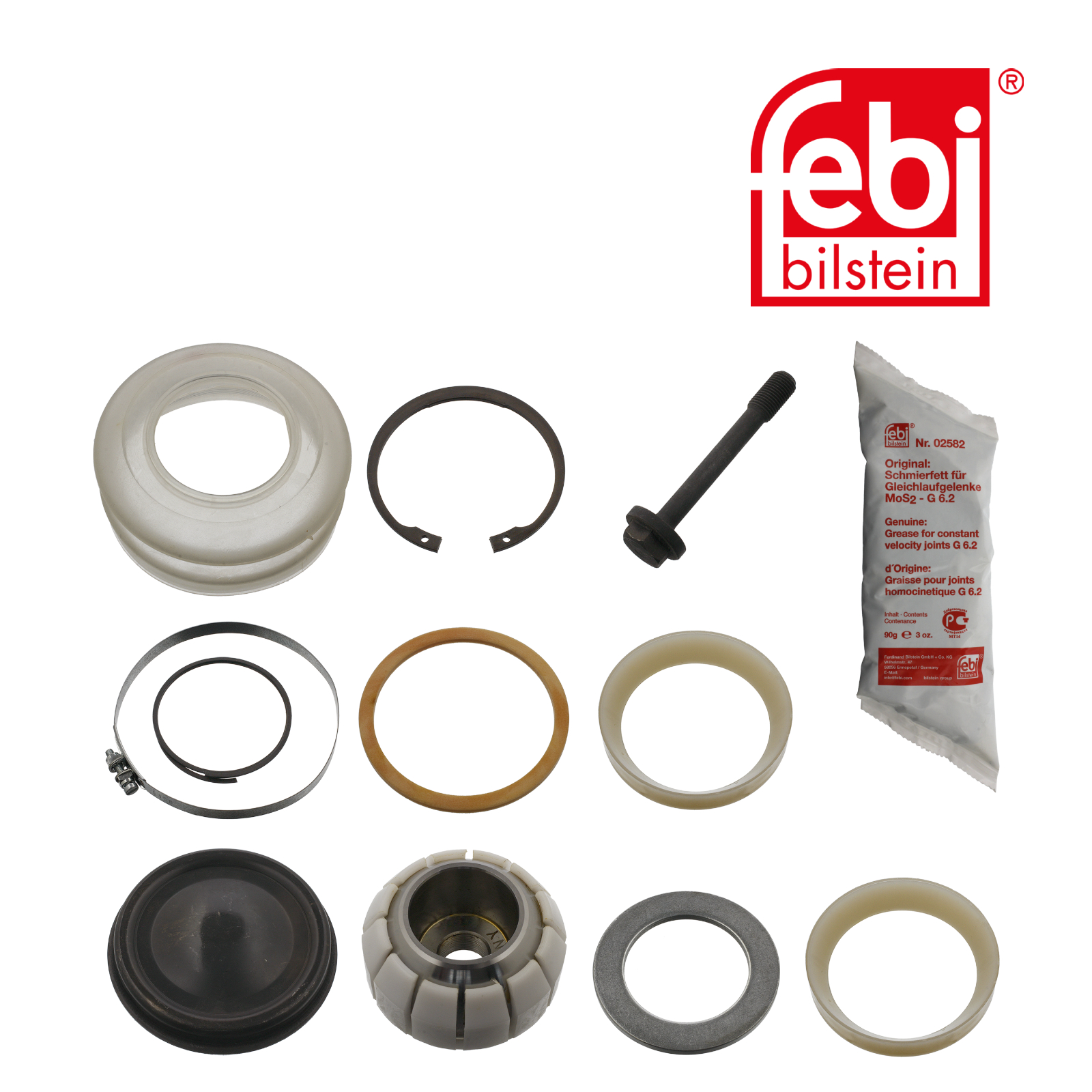 Febi Guide Strut Repair Kit 90mm OD 61mm Thick Rear Upper 08959