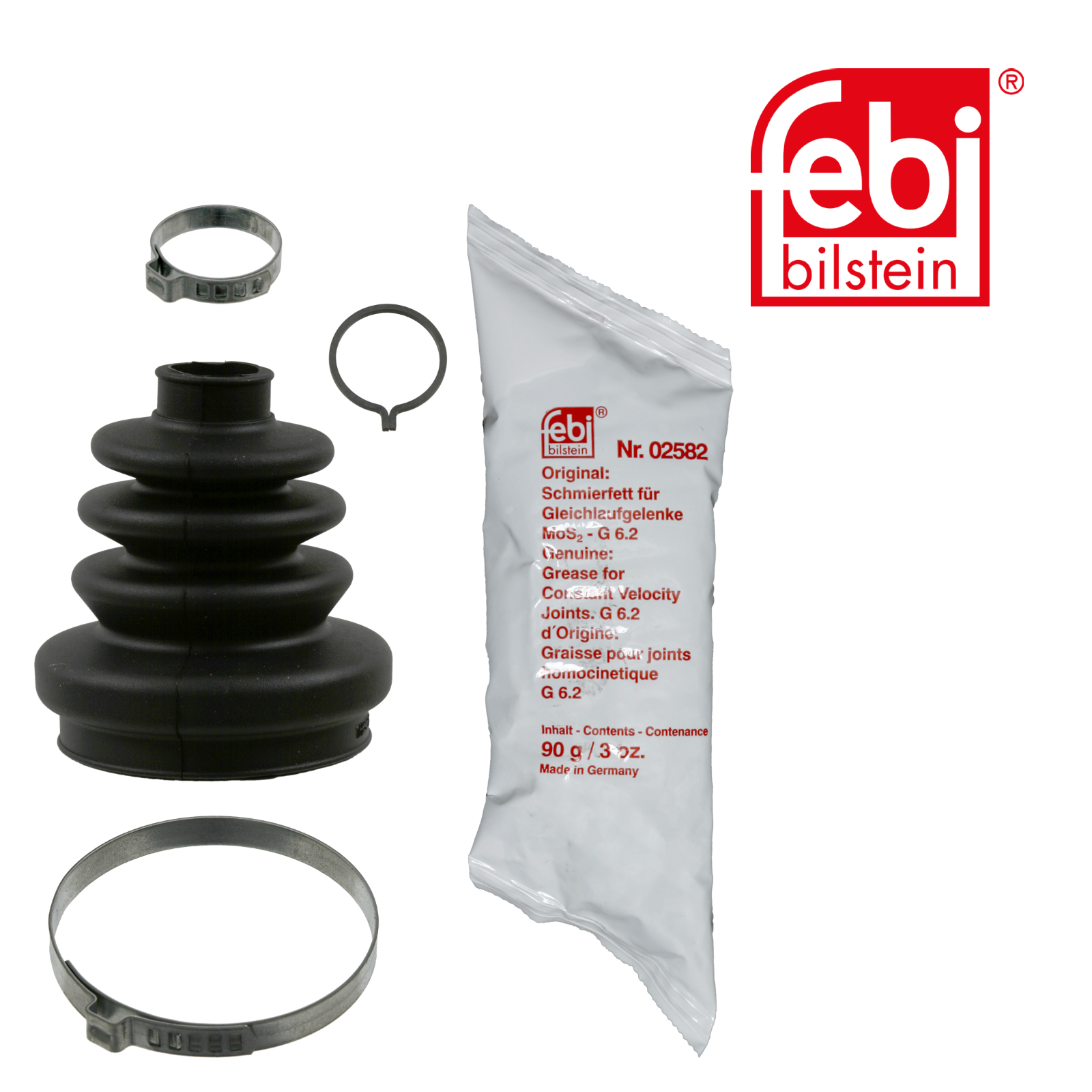 Febi Drive Shaft Bellow Kit Front Rubber 06129