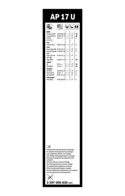 Bosch Aerotwin Wiper Blade 425mm — AP17U fits Alpina B3 2007-2013