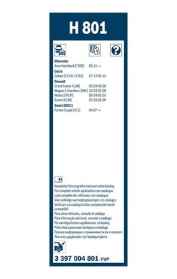 Bosch Conventional Wiper Blade 260mm — H801 fits Chevrolet Aveo 2011-2015