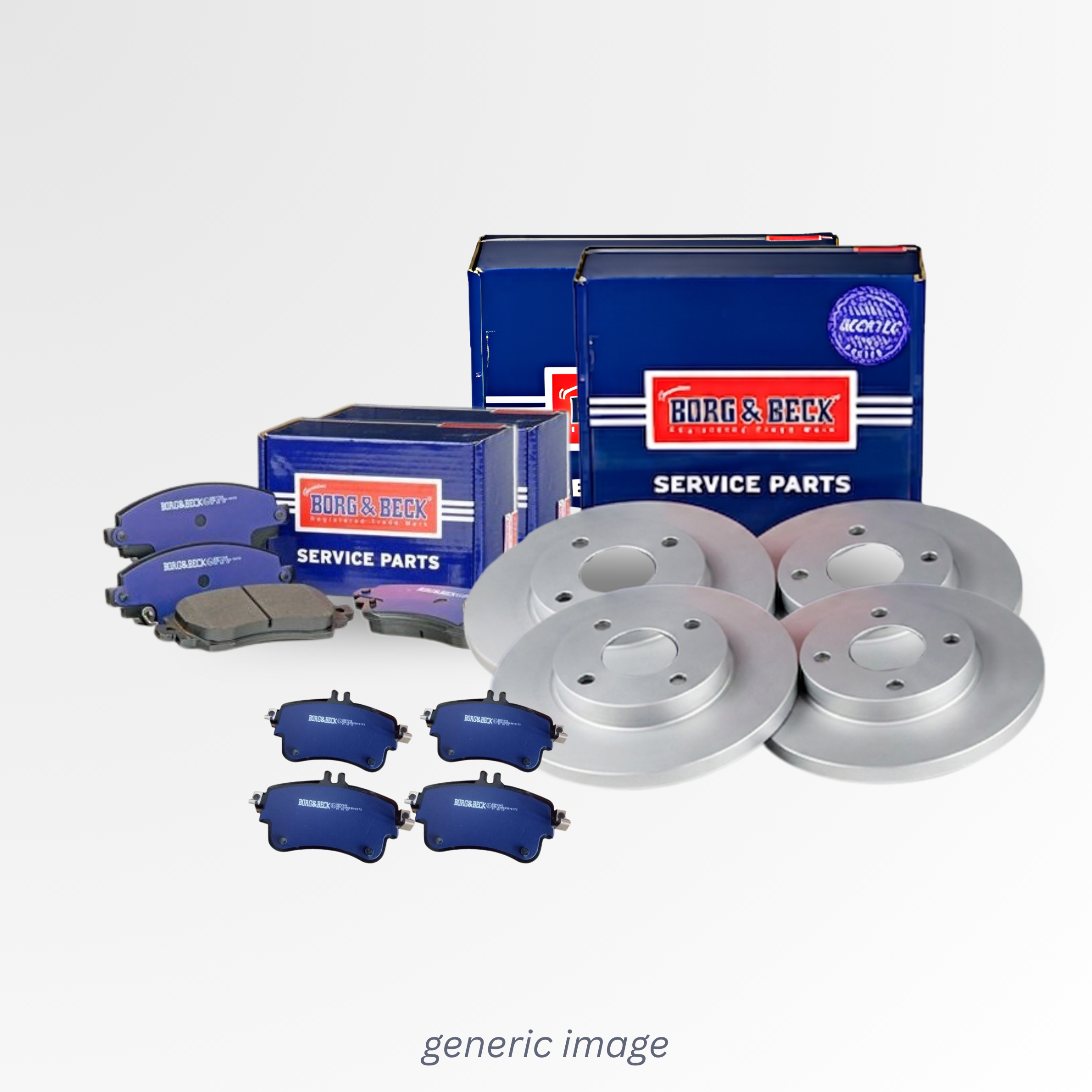 Borg & Beck Front & Rear Brake Discs & Pads fits Mercedes-Benz A-Class 2004-2012