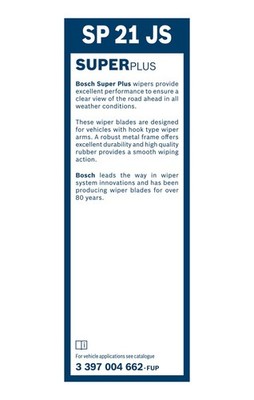 Bosch Conventional Wiper Blade 530mm — SP21JS fits Alfa Romeo 156 1997-2005