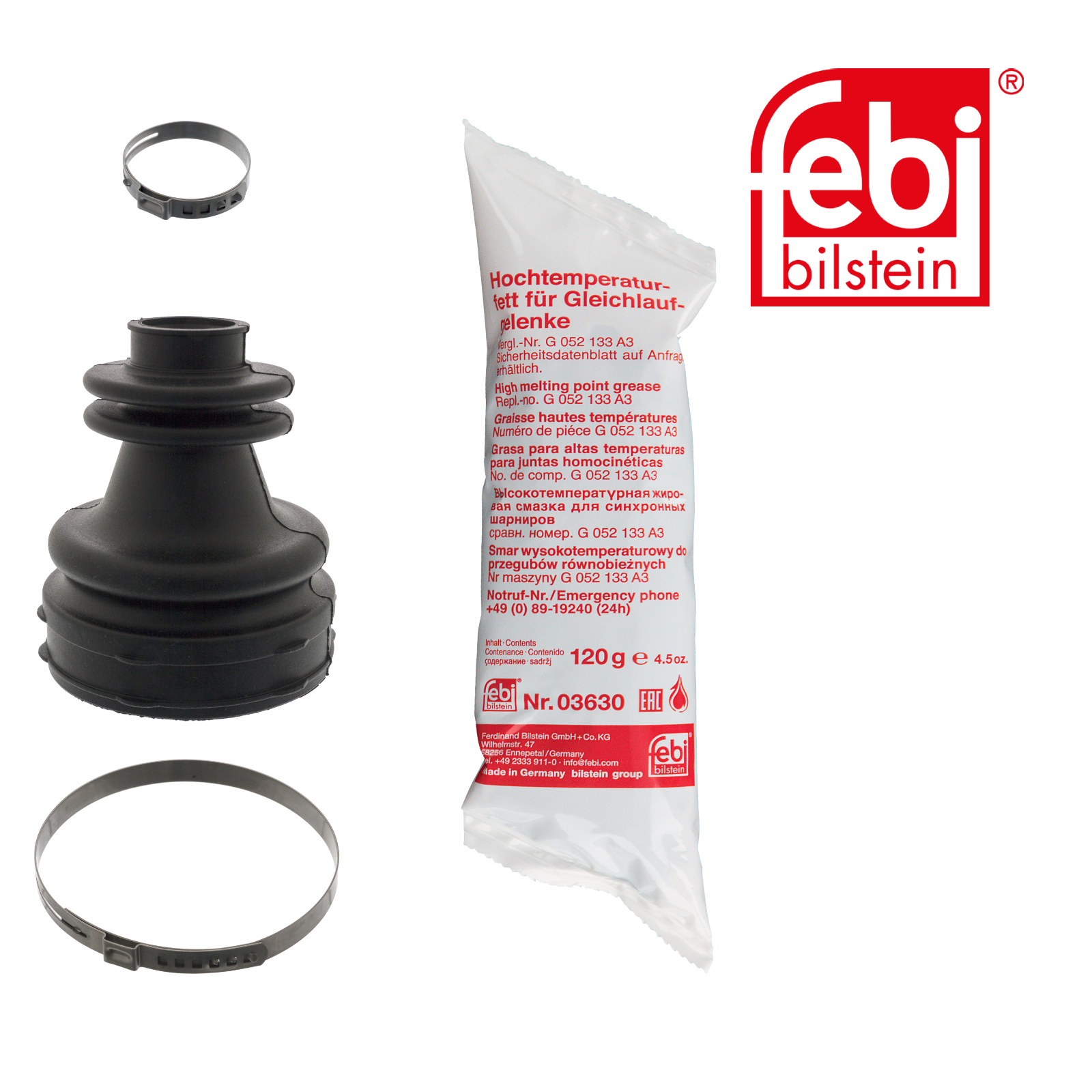 Febi Drive Shaft Bellow Kit Front Right Rubber 100430